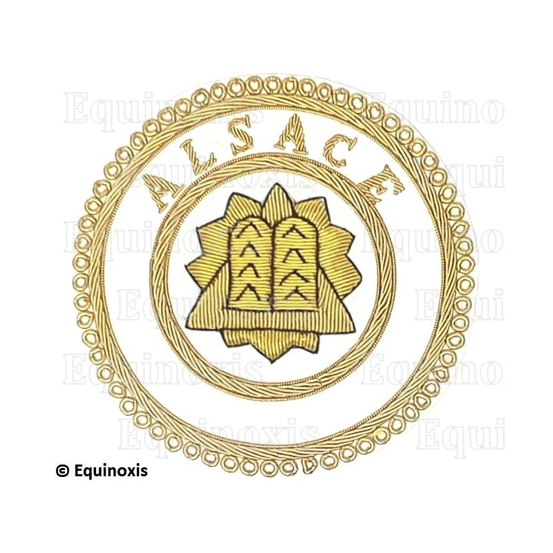 Badge / Macaron GLNF – Grande tenue provinciale – Grand Hospitalier – Alsace – Brodé main